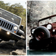 Photo via Favcars. A Willys CJ-3B on the right, a modern Wrangler JK on the left.